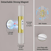 Rechargeable Motion Sensor Wall Sconces with Remote Control, Gold